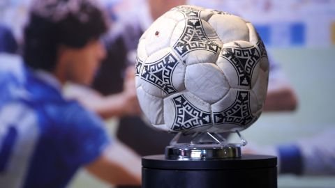 The match ball from the 1986 World Cup quarterfinal is expected to sell for up to $3.3 million.