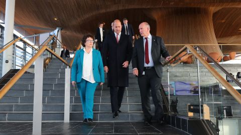 Prince WIlliam visited the Welsh Parliament, called the Senedd, on Wednesday.