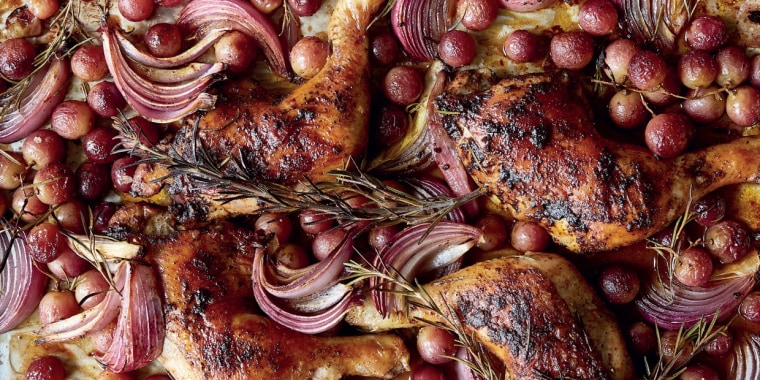 Sheet-Pan Chicken with Rosemary and Grapes